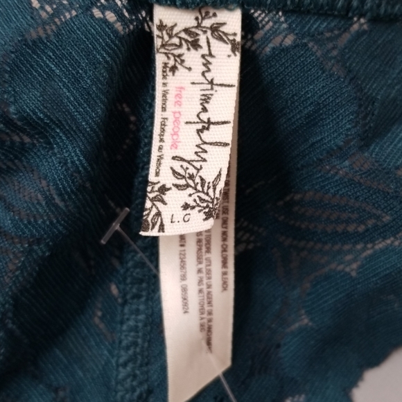 Free People Galloon Lace Halter Bralette Top Green - Picture 5 of 8